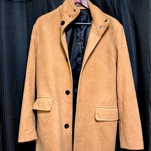 Mens Single Breasted Winter Pea Coat